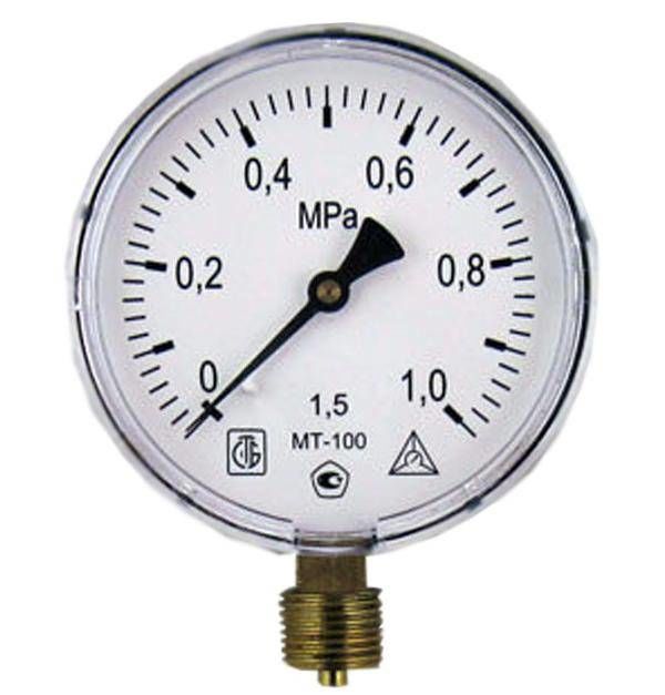 Манометр МТ-100 1 МПа (10 bar)- 100-1,5-М20х1,5 в НКПРОМ.РУ купить – НКПРОМ.РУ