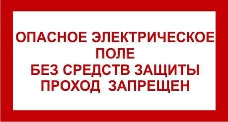 Знак 2.1.23. «Опасное электрическое поле. Без средств защиты проход запрещен» в НКПРОМ.РУ купить – НКПРОМ.РУ