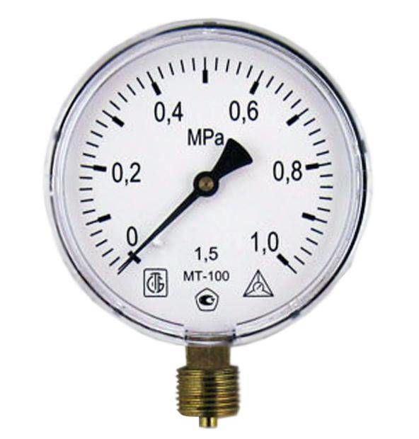 Манометр МТ-100, 1 МПа (10 bar)- 100-1,5-G1/2 в НКПРОМ.РУ купить – НКПРОМ.РУ