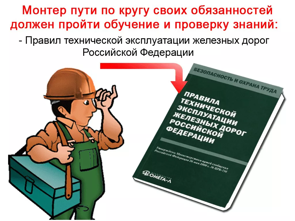 Должность пути. Охрана труда для монтера пути. Охрана труда РЖД. Охрана труда для монтера пути на ЖД. Монтёр пути обязанности.